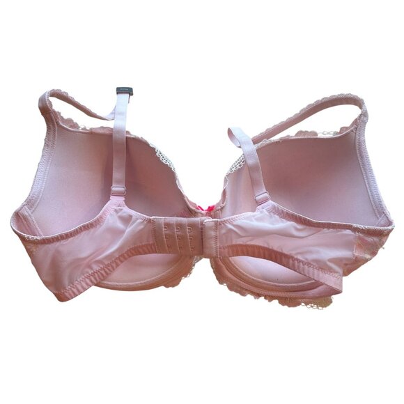 Victoria's Secret Bra Body By Victoria Lined Demi Pink Lace Foam 36DDD NWT - Picture 2 of 3